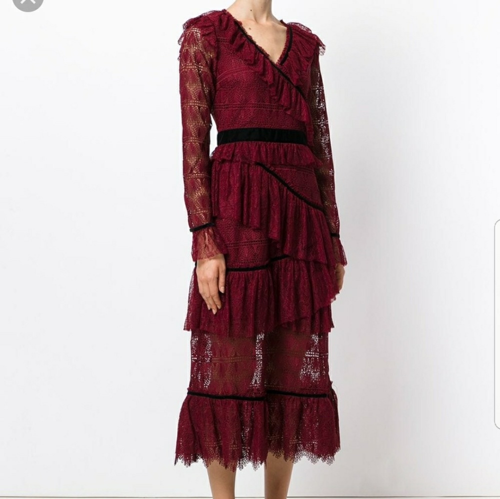 NWT Rare Gorgeous Perseverance Multi Ruffle Dress